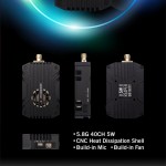 Foxeer Reaper Infinity 5.8G 40CH 5W VTX Build-in Mic Fan CNC Heat Dissipation Shell 20X20mm 9-36V for RC Airplane FPV Long Range
